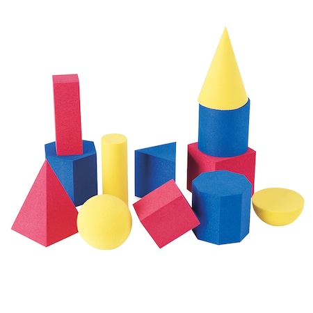 Soft Foam Geometric Shapes Set, 12 Pcs